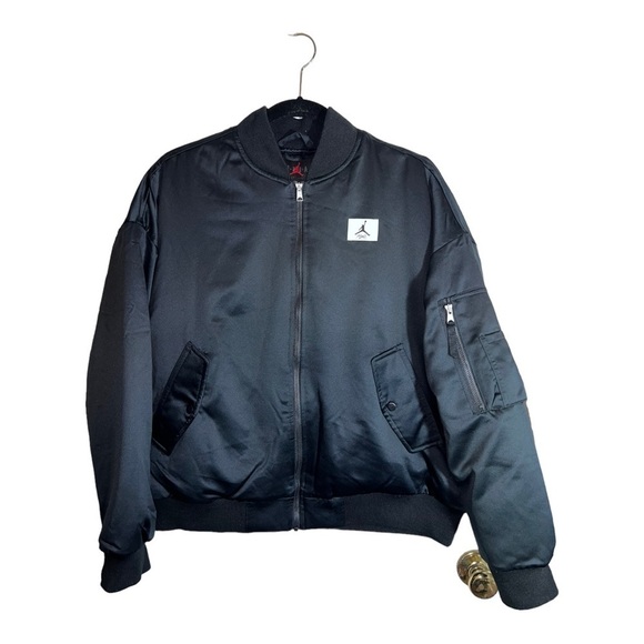 NWT JORDAN Flight Renegade Lost and Found Black Bomber Jacket Sz S - Picture 2 of 14